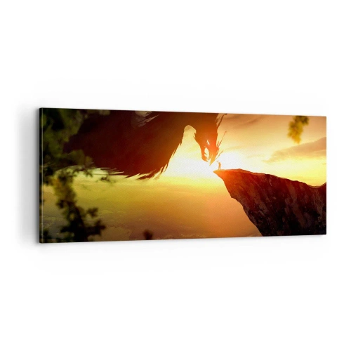 Lærredstryk - Billede på lærred - Dragedræber - 100x40 cm