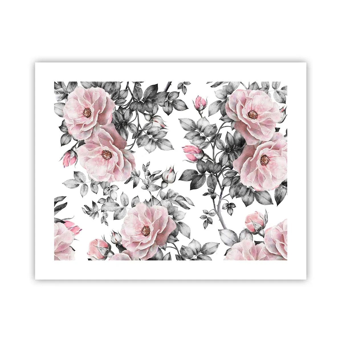 Plakat - Forsvind i rosenblomsterne - 50x40 cm