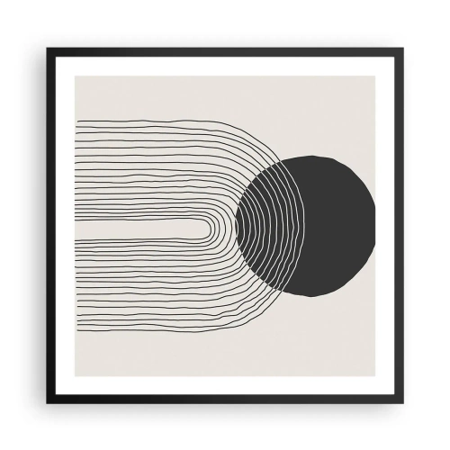 Plakat i sort ramme - Rystende og selvsikker - 60x60 cm