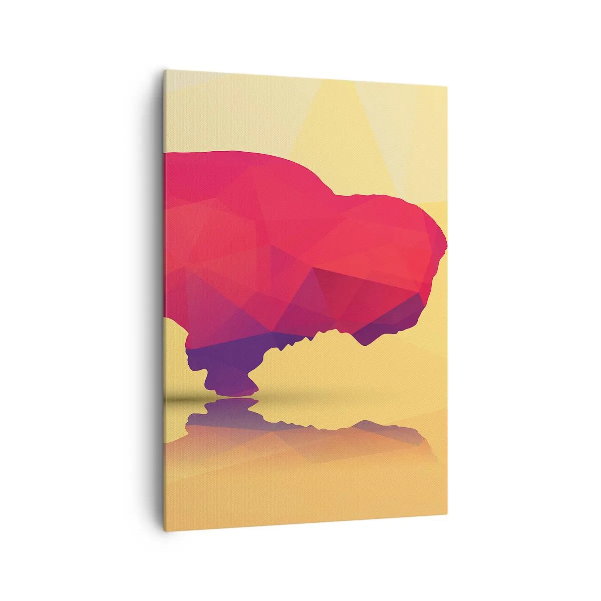 Lærredstryk - Billede på lærred - Bisonens amarantstyrke - 70x100 cm