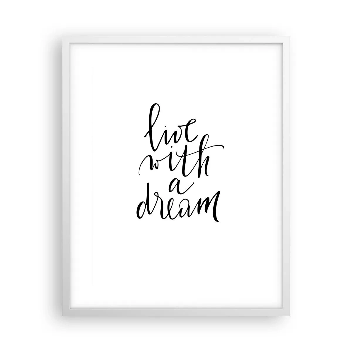 Plakat i hvid ramme - Of course - 40x50 cm