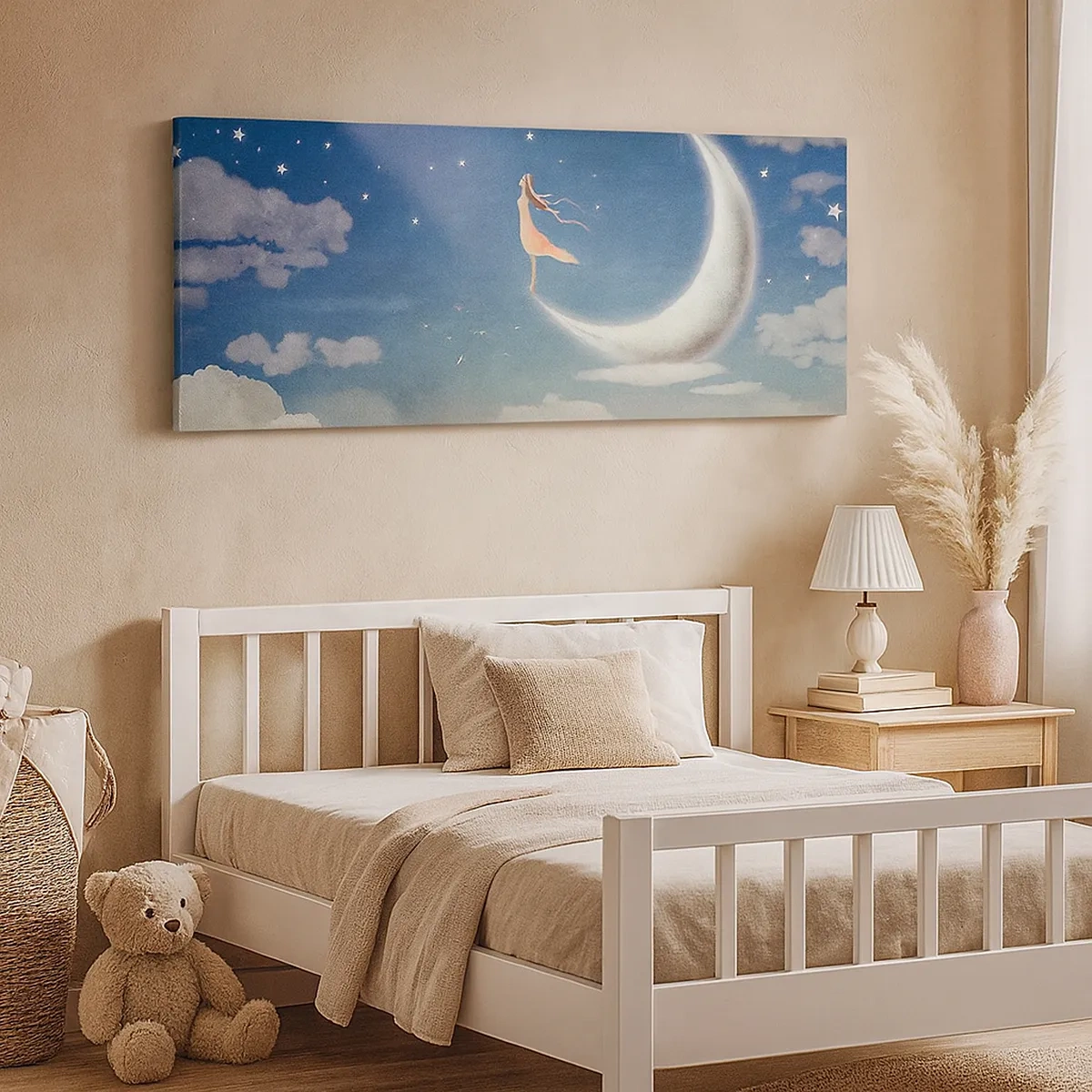 Lærredstryk - Billede på lærred - Blå bejler - 30x30 cm