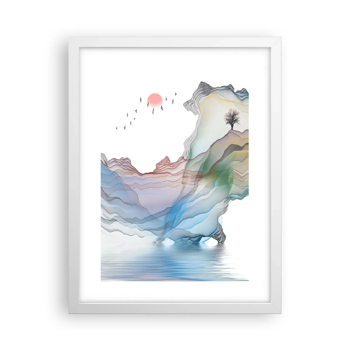 Plakat i hvid ramme - Mod krystalbjergene - 30x40 cm