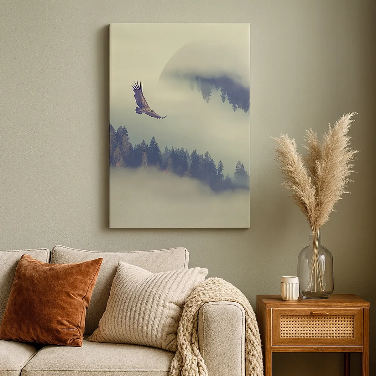 Lærredstryk - Billede på lærred - Jeg så en ørnes skygge - 50x70 cm