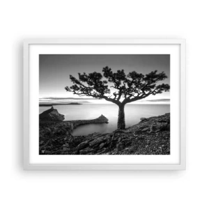 Plakat i hvid ramme - Fred hele vejen til horisonten - 50x40 cm