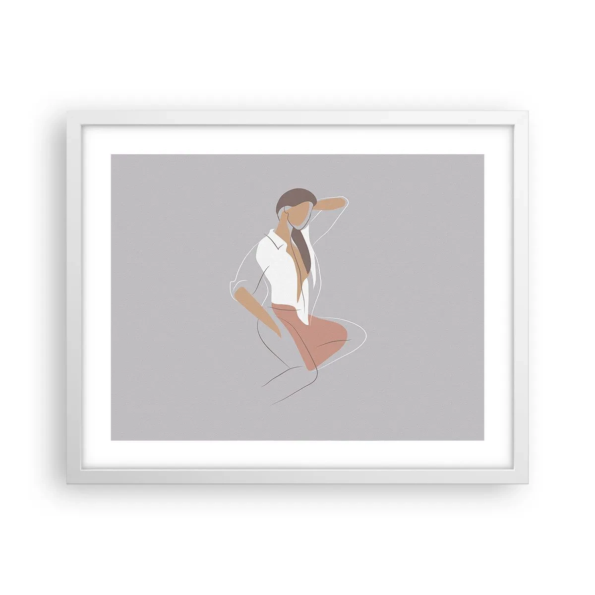 Plakat i hvid ramme - Omrids af nåde - 50x40 cm