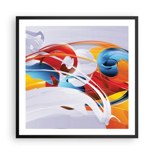 Plakat i sort ramme - Elementernes dans - 60x60 cm
