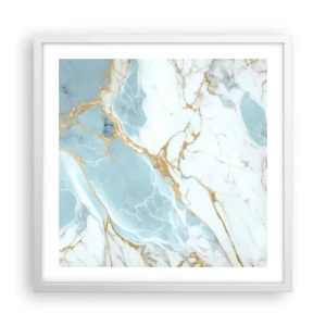 Plakat i hvid ramme - Rigdom af sten - 50x50 cm