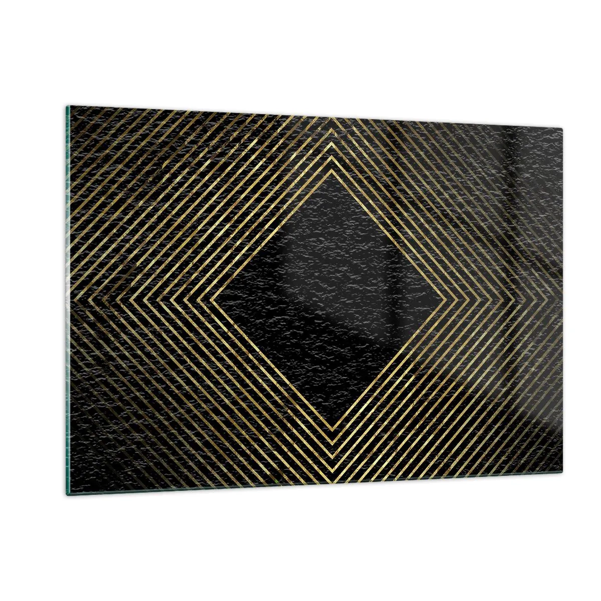 Billede på glas - Geometri i glamour-stil - 120x80 cm