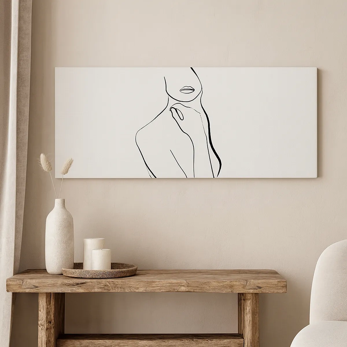 Lærredstryk - Billede på lærred - Bølge af melankoli - 30x30 cm