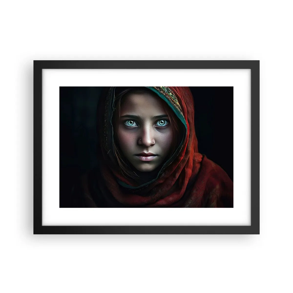 Plakat i sort ramme - Østens prinsesse - 40x30 cm