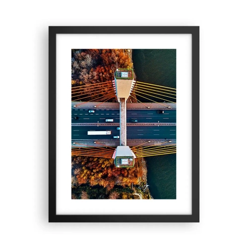 Plakat i sort ramme - Bag vandet, bag skovene - 30x40 cm