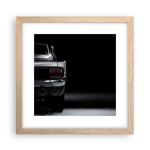 Plakat i ramme af lyst egetræ - Klassisk charme - 30x30 cm