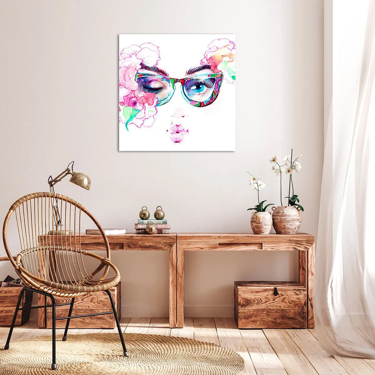 Lærredstryk - Billede på lærred - Et fristende løfte - 70x70 cm
