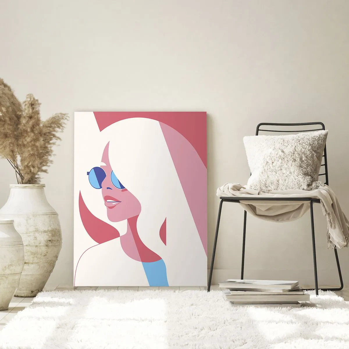 Billede på glas - Det var en blondine... - 80x120 cm