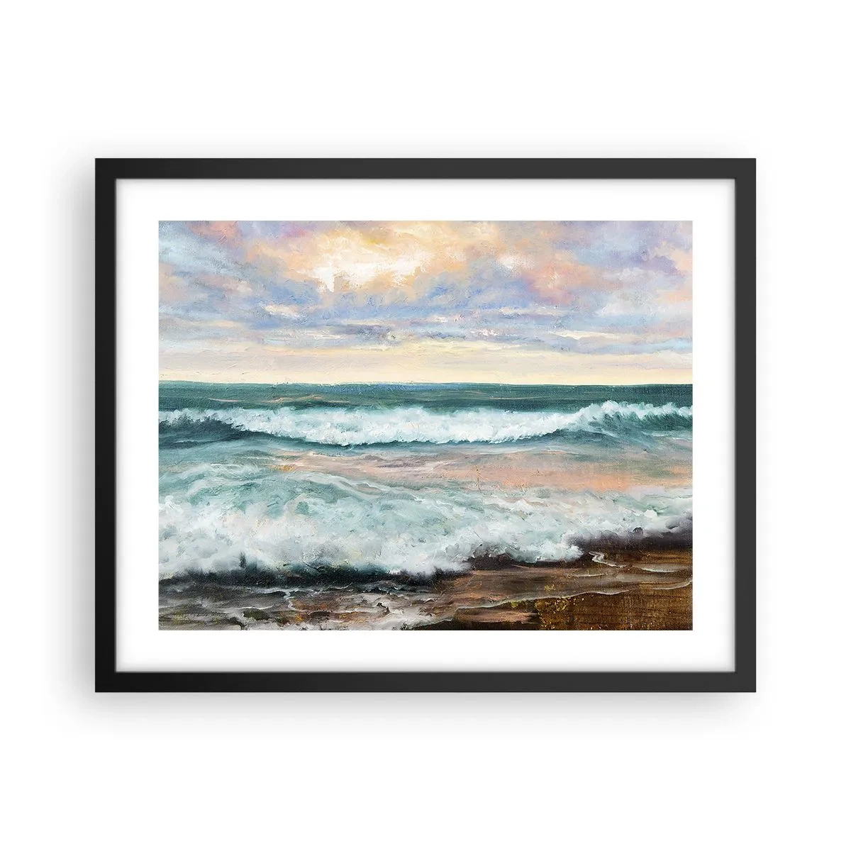 Plakat i sort ramme - Her vil du glatte din sjæl - 50x40 cm