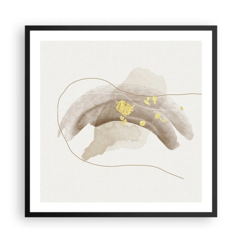 Plakat i sort ramme - Mødt i rummet - 60x60 cm