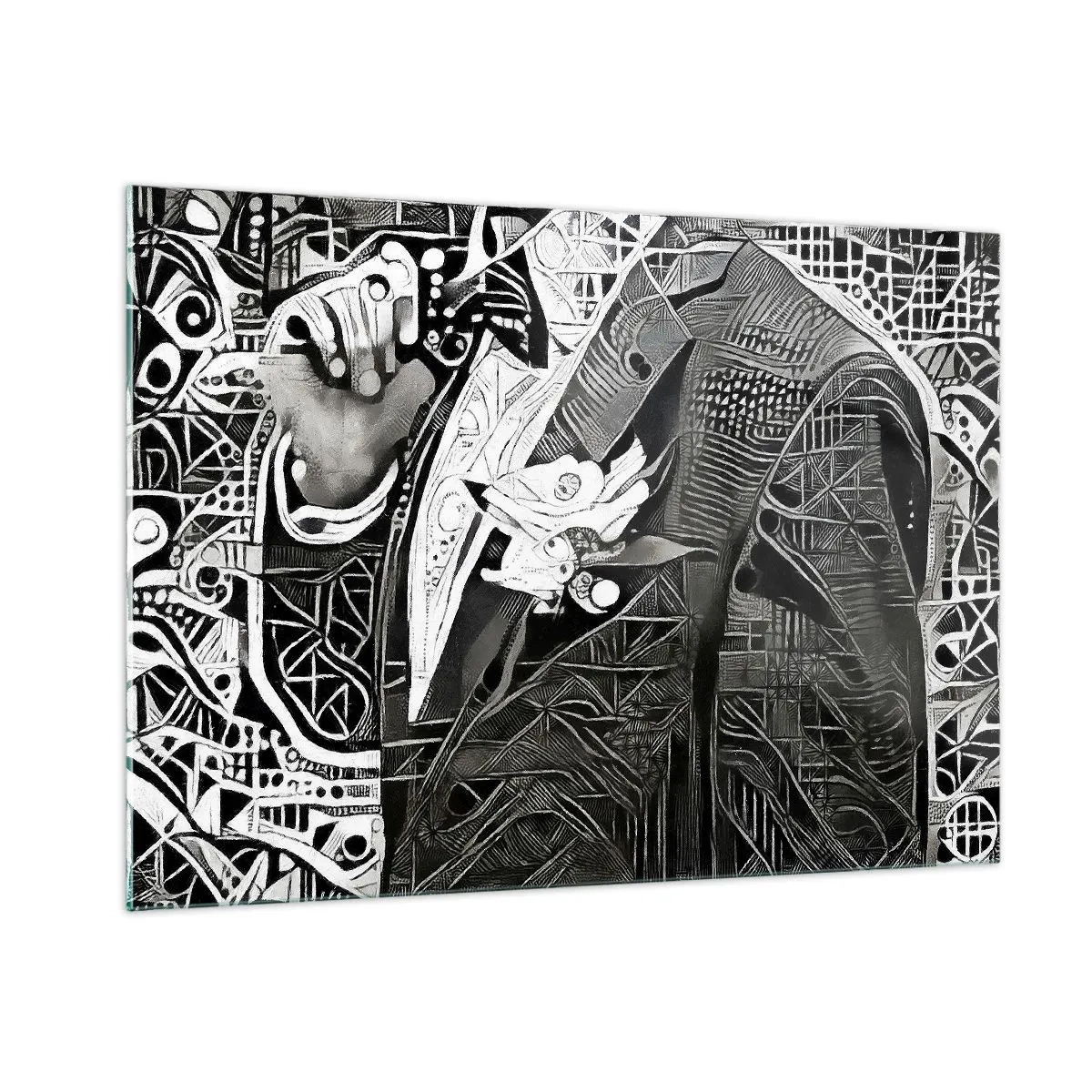 Billede på glas - Bare en tilsyneladende grå mand - 100x70 cm