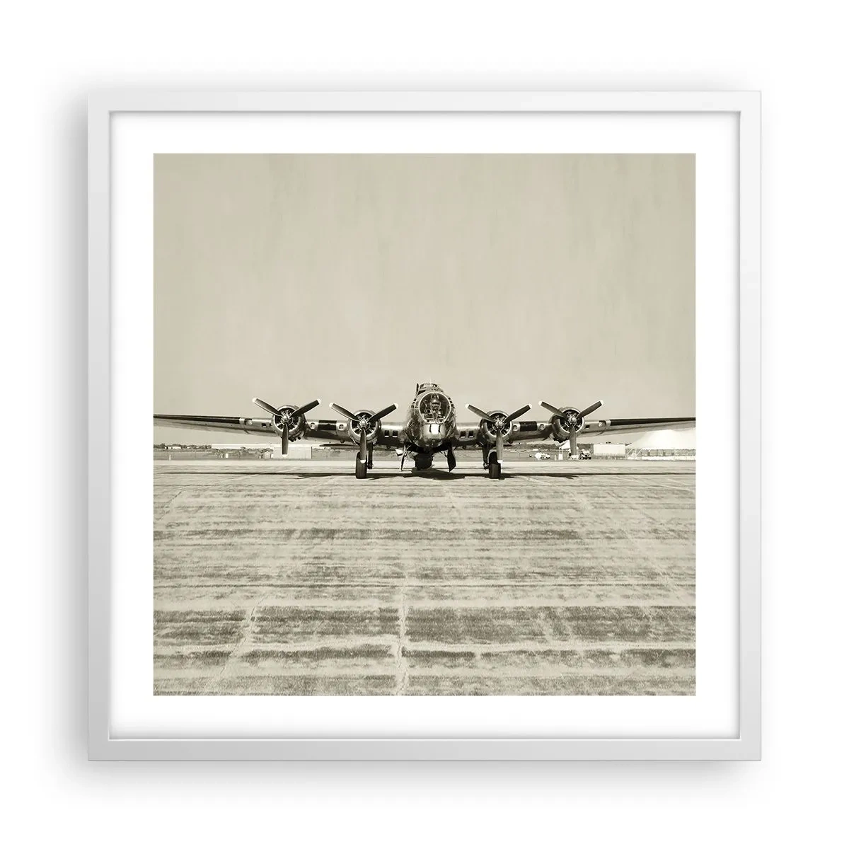 Plakat i hvid ramme - Som altid klar - 50x50 cm