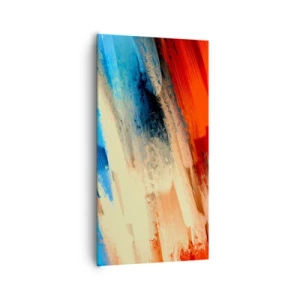 Lærredstryk - Billede på lærred - En kaskade af farver - 65x120 cm