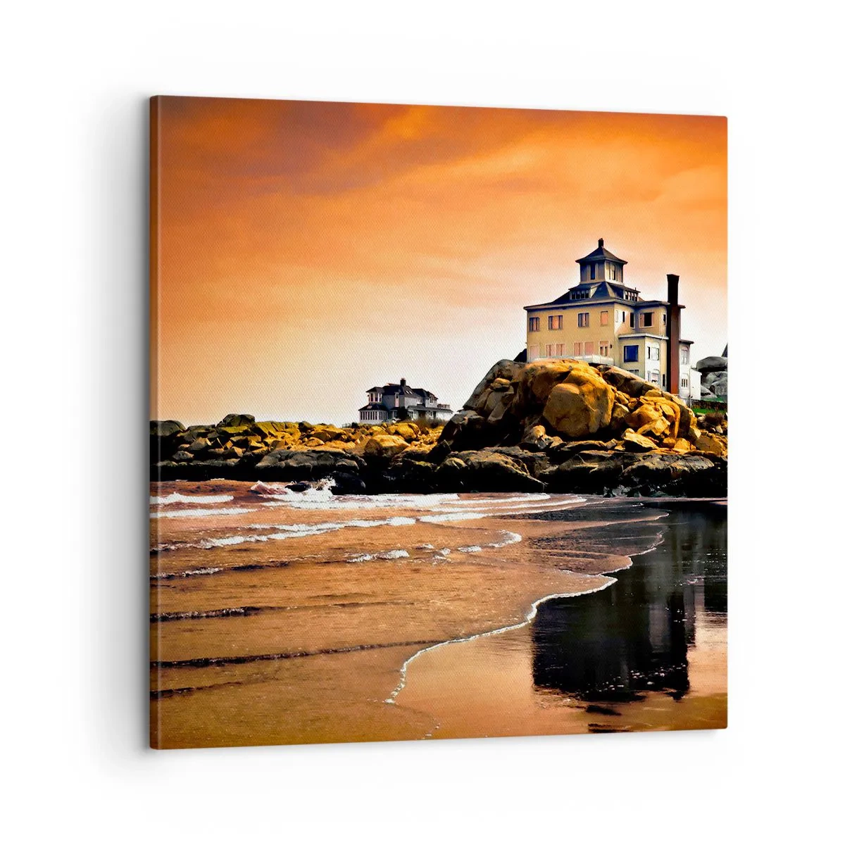 Lærredstryk - Billede på lærred - Vestkystens elegance - 60x60 cm