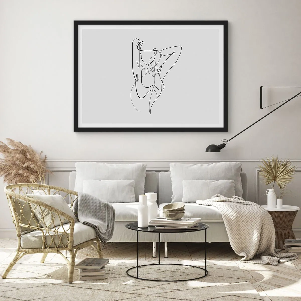 Plakat i sort ramme - Virkelig, hvad er du for en person... - 70x50 cm