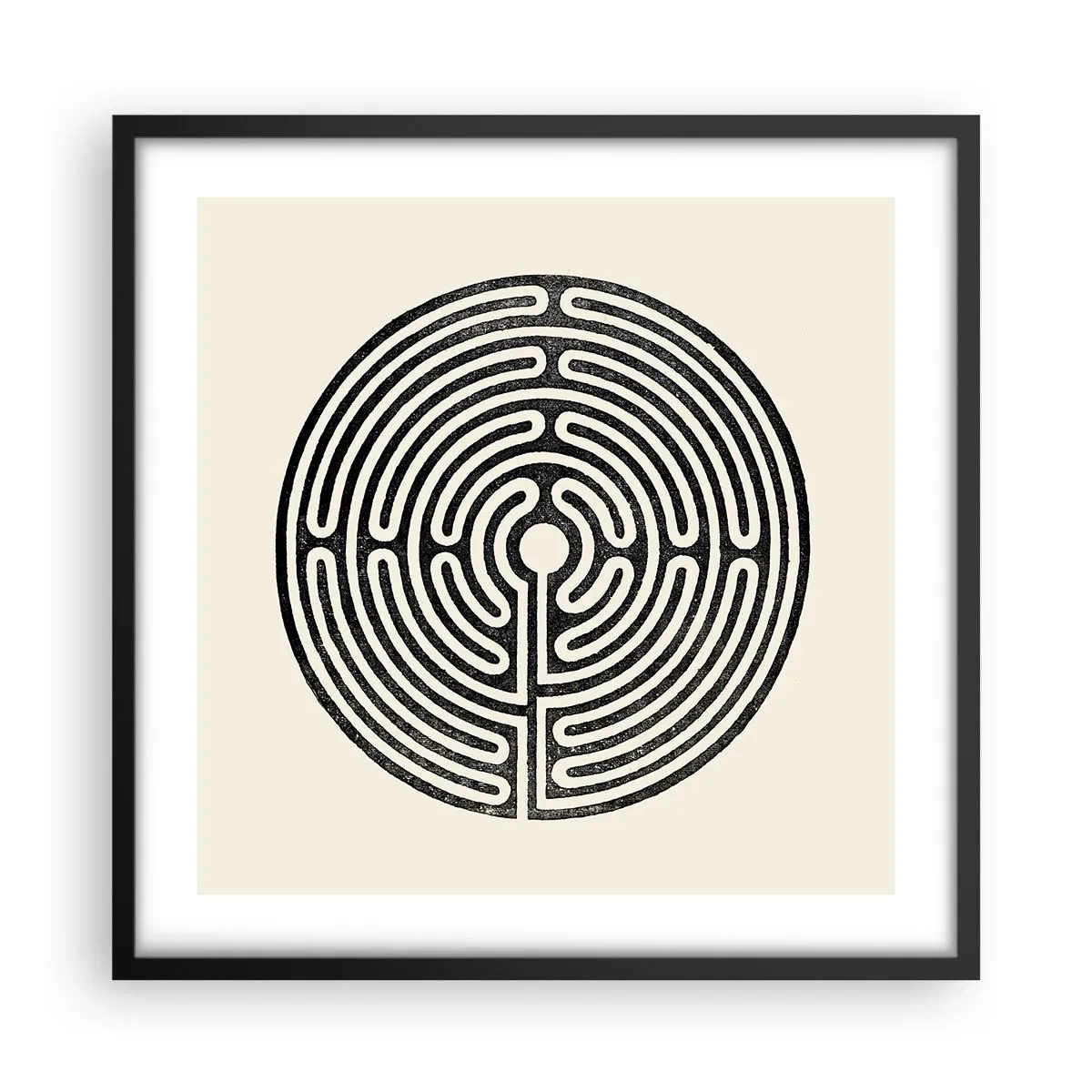 Plakat i sort ramme - Mystisk orden - 50x50 cm