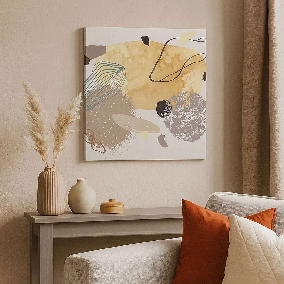 Lærredstryk - Billede på lærred - Anvendt plumkologi - 30x30 cm