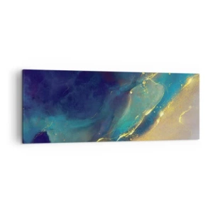Lærredstryk - Billede på lærred - Gylden marsk - 140x50 cm