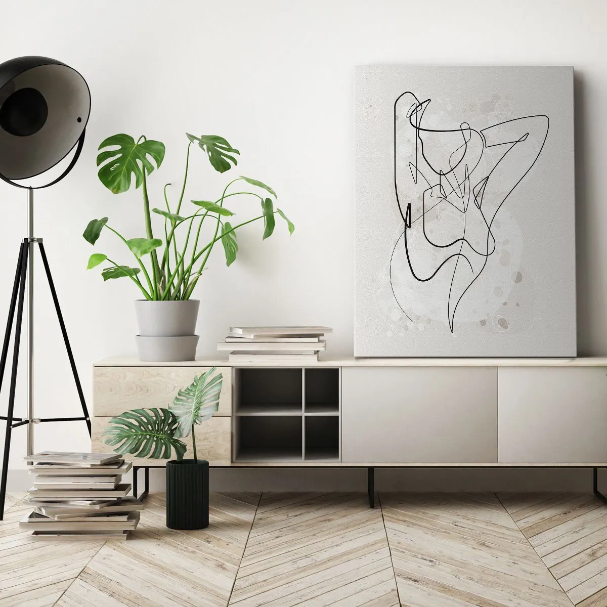 Lærredstryk - Billede på lærred - Forførelsens kunst - 55x100 cm