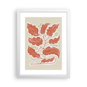 Plakat i hvid ramme - Folk og koral - 30x40 cm