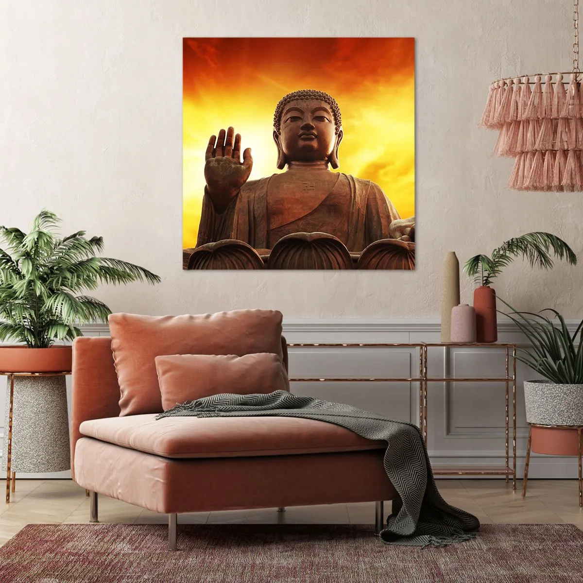 Lærredstryk - Billede på lærred - Fred i verden - 40x40 cm