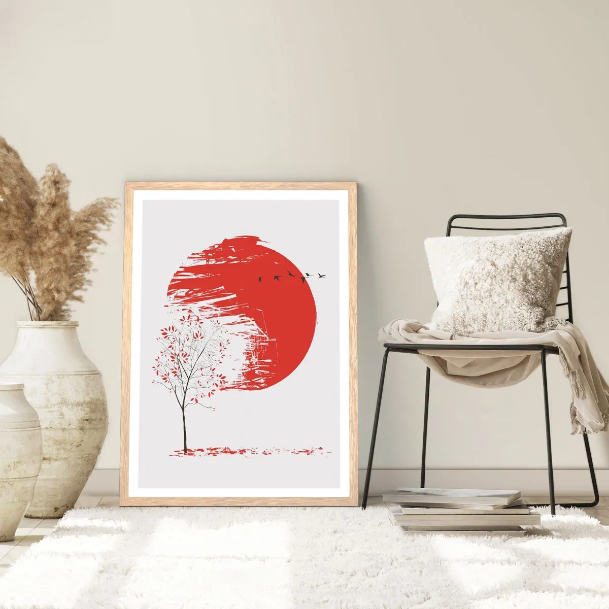 Plakat i ramme af lyst egetræ - Kender du dette land? - 30x40 cm