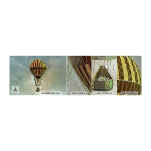 Prøve Fototapet Premium Canvas - Banebrydende flyvninger - Ballon, Flyve, Skyer - 100x30 cm
