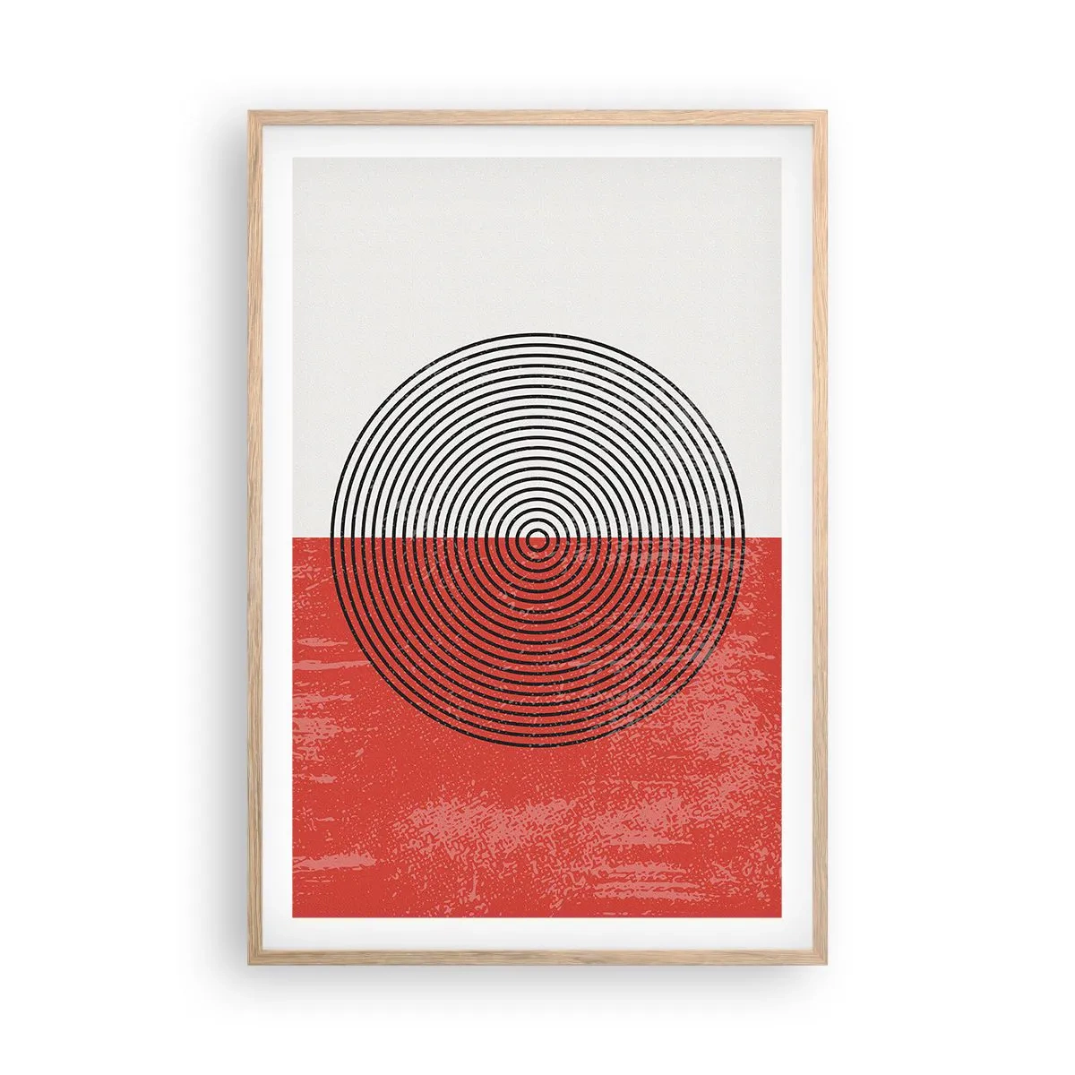 Plakat i ramme af lyst egetræ - Lige til sagen - 61x91 cm