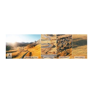 Prøve Fototapet Premium Canvas - I en gylden dal - Landskab, Bjerge, Italien - 100x30 cm