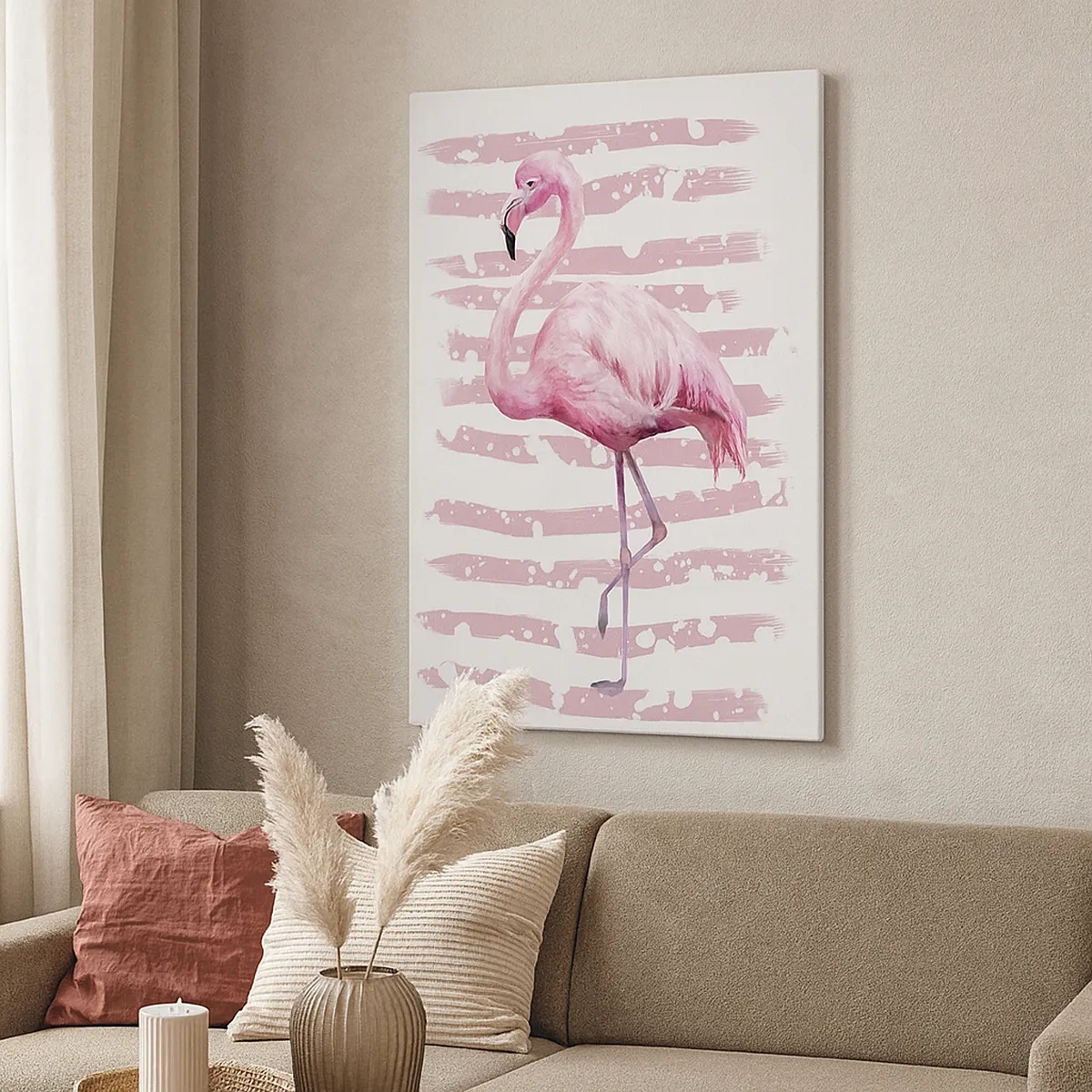 Lærredstryk - Billede på lærred - Med værdighed, om end i pink - 50x70 cm