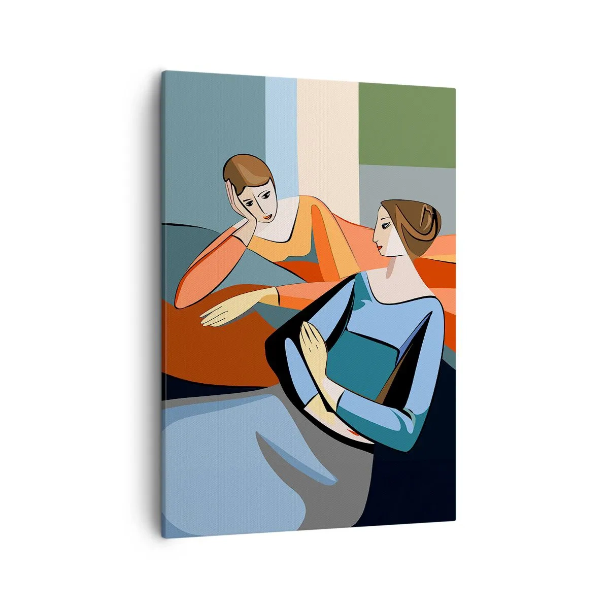 Lærredstryk - Billede på lærred - Et øjeblik af fortrolighed - 50x70 cm