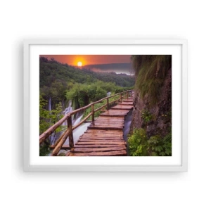 Plakat i hvid ramme - En utrolig skønhed - 50x40 cm