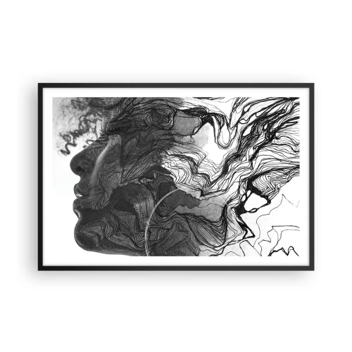 Plakat i sort ramme - Forviklet i drømme - 91x61 cm