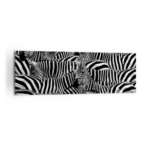 Lærredstryk - Billede på lærred - Stribet gruppeportræt - 160x50 cm