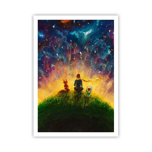 Plakat - Kærlighed og venskab - hele verden - 70x100 cm