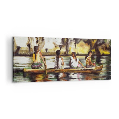 Lærredstryk - Billede på lærred - I et polynesisk paradis - 120x50 cm