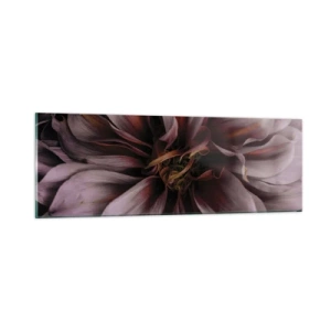 Billede på glas - Blomstret hjerte - 90x30 cm