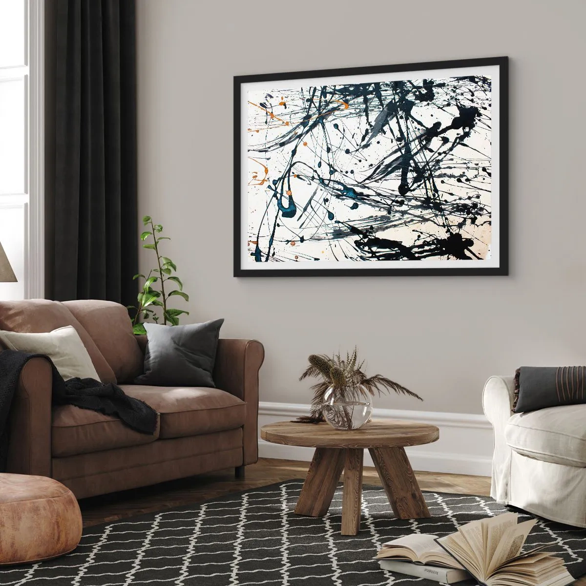 Plakat i sort ramme - Med eller uden fornuft? - 91x61 cm
