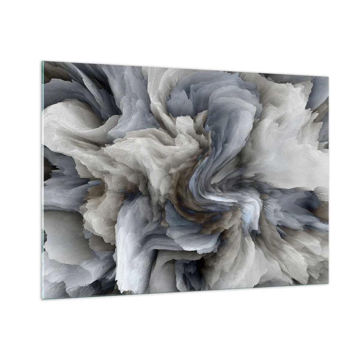 Billede på glas - Sten og blomst - 100x70 cm