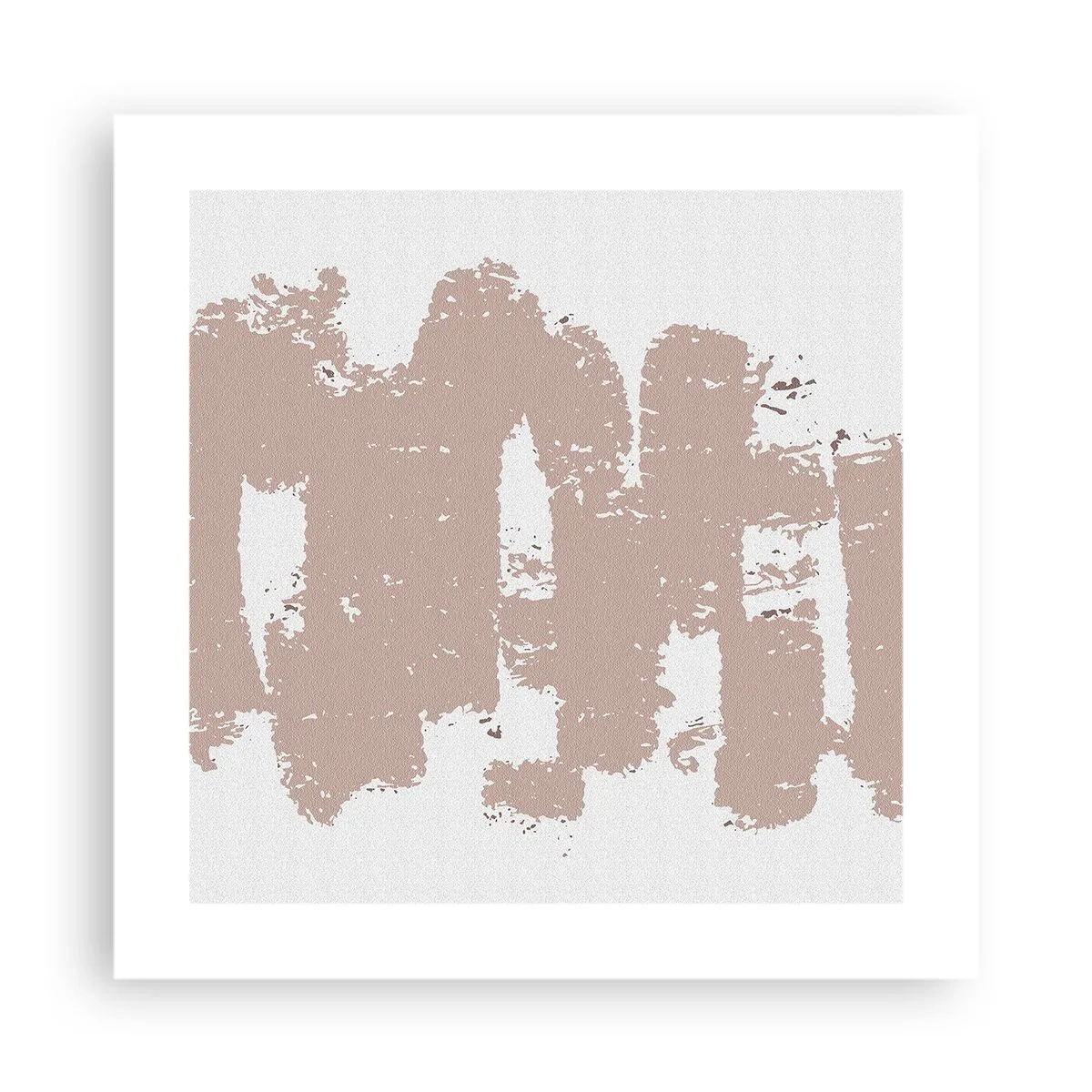 Plakat - Abstraktion i sart rosa - 40x40 cm