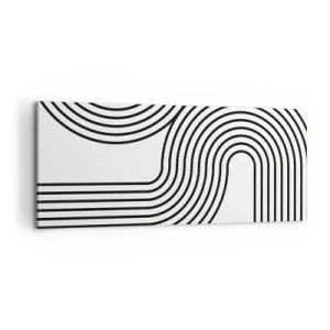 Lærredstryk - Billede på lærred - På en kurve - 100x40 cm