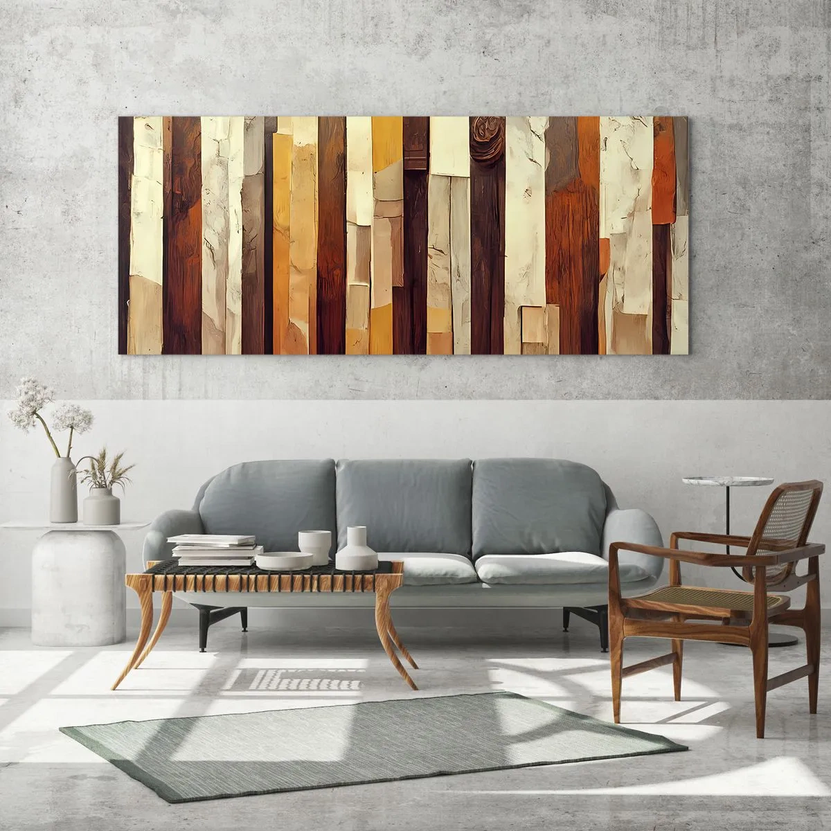 Billede på glas - Hymne af skovens træer - 100x40 cm