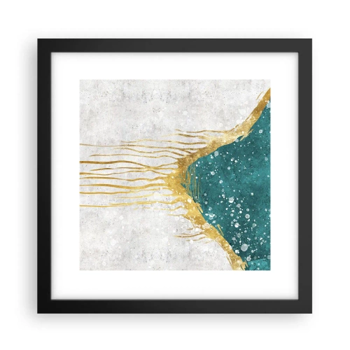 Plakat i sort ramme - Gyldent tidevand - 30x30 cm